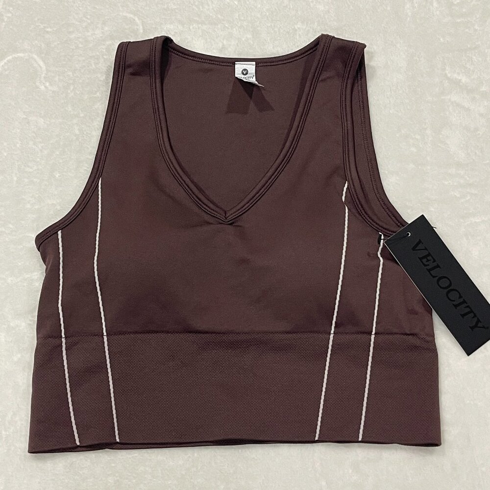 NWT Brown Sports Bra Tank Size Medium